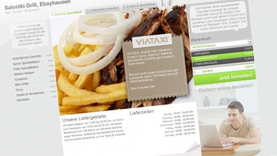 Webseite des VIATAXI Bestellservice